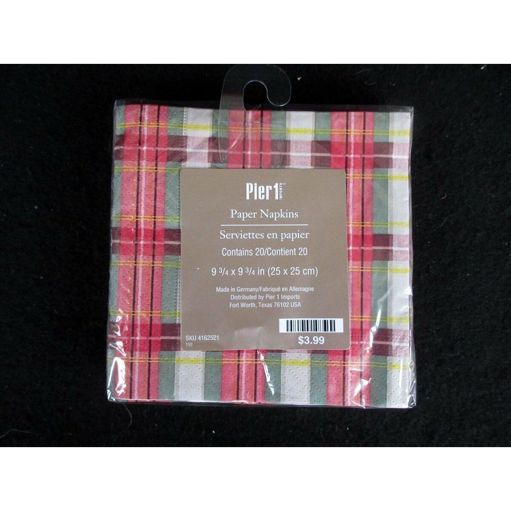 Pier 1 Imports Set Christmas Salad/Dessert Paper Plates/Napkins Village Night - Picture 2 of 5